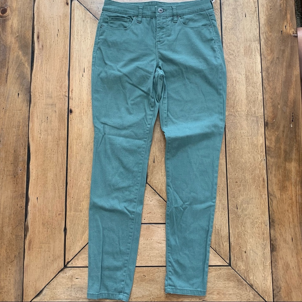 Style & Co Denim Skinny Leg Green Jeans